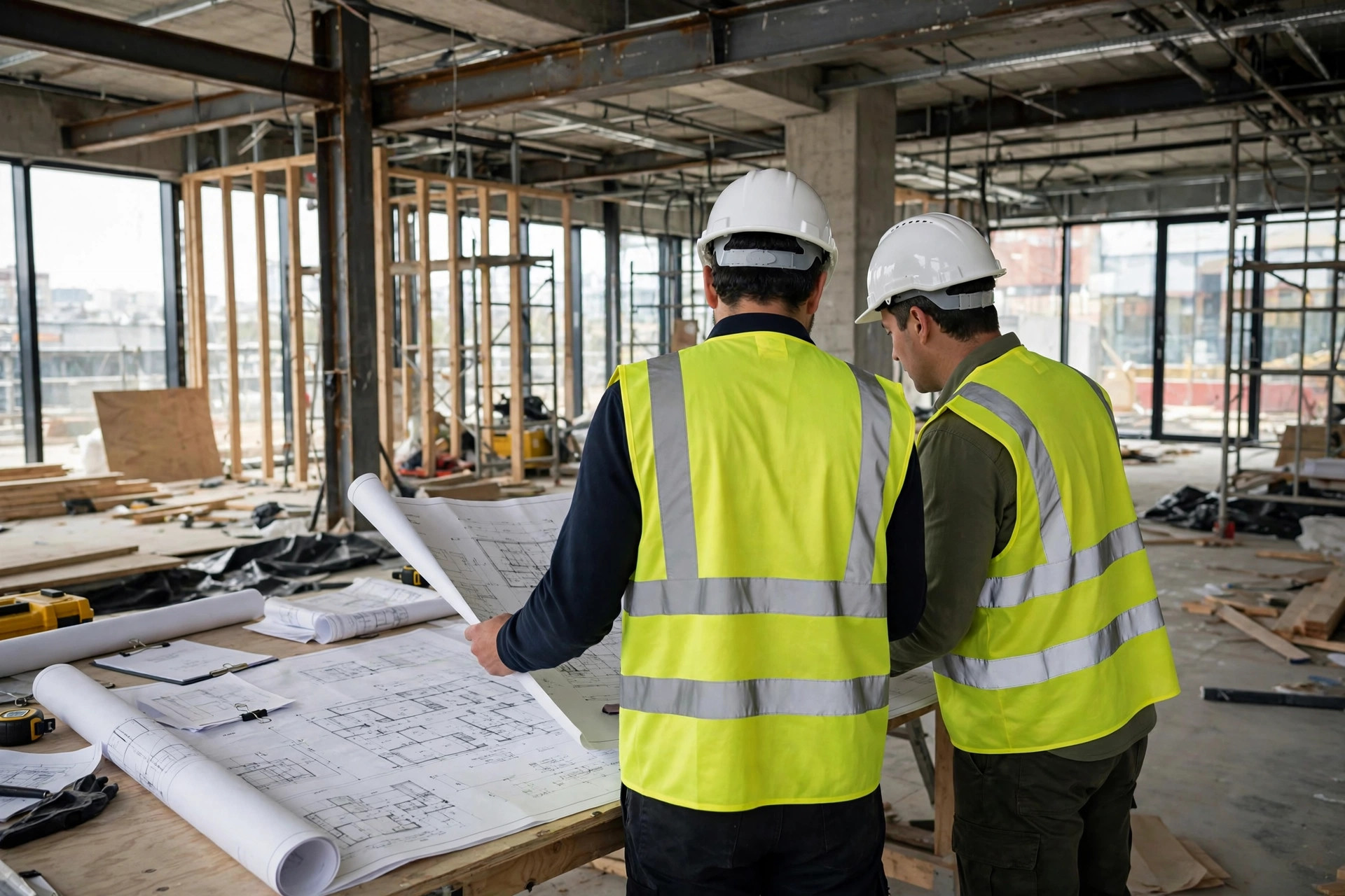 Construction management on site